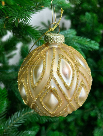 Шар елочный стекл. [0195-38]