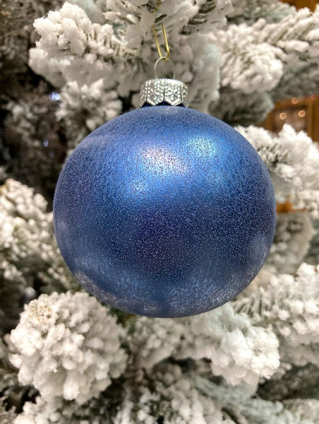 Шар елочный стекл. 8 см, [G-189s]