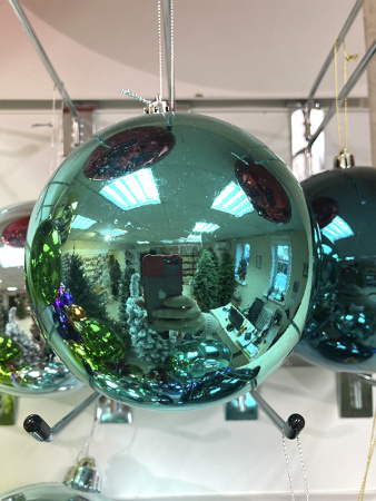 Шары пластиковые, глянец бирюзовый b