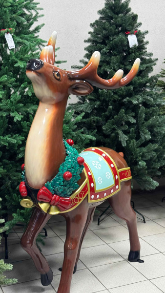Новогодняя фигура для фотозоны "Новогодний олень"