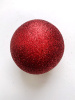 Шары пластиковые, парча красный