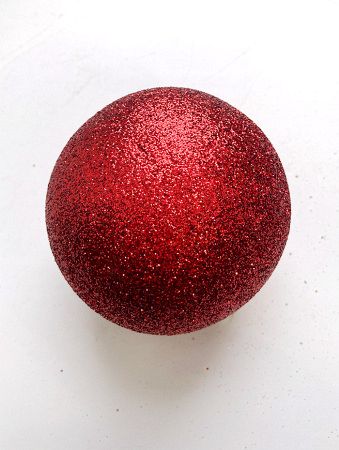 Шары пластиковые, парча красный