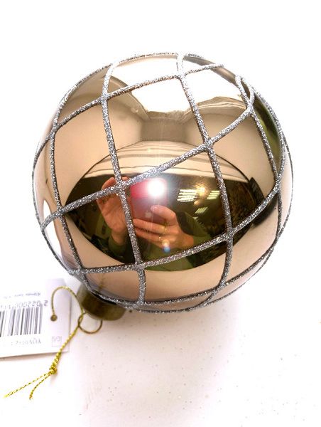 Шар елочный стекл. 10см [0354-3/10]