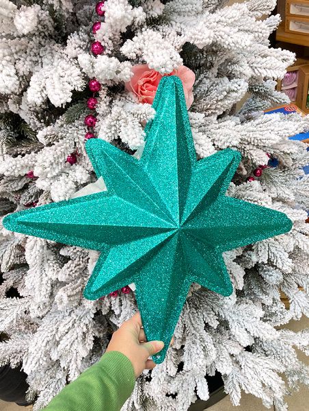 Украшение для больших ёлок "Звезда из двух половин" парча 40см