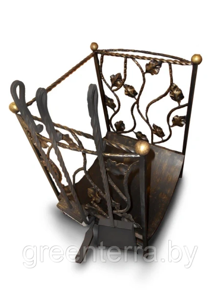 Кованый прикаминный набор "Лоза" из 4 предметов