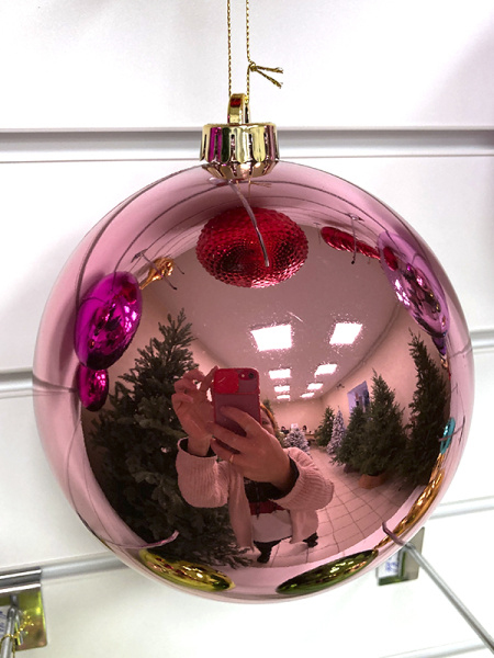 Шары пластиковые, глянец розовый а