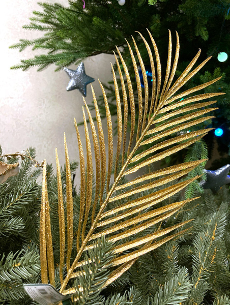 Ветка новогодняя "Пальмовый лист" [629145]