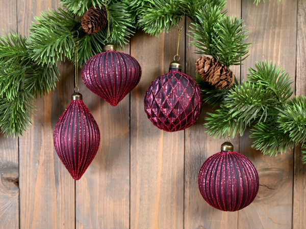 Игрушка елочная стекл. [0624-13]