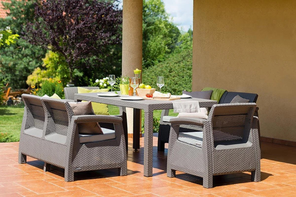 Комплект мебели из искусственного ротанга Corfu Fiesta, капучино [227586]