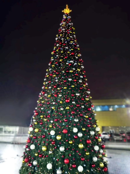 Большая уличная каркасная ель для 3D освещения 