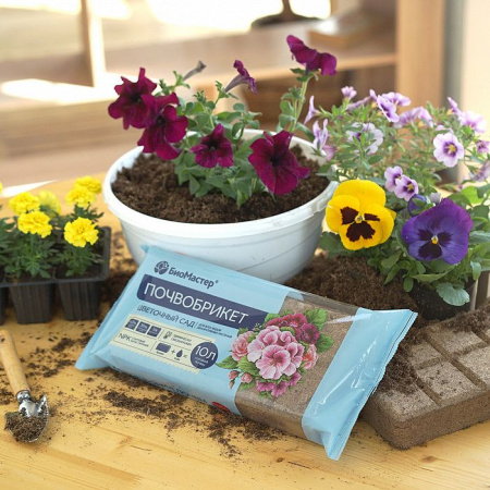 Почвобрикет "Цветочный сад" 10 л