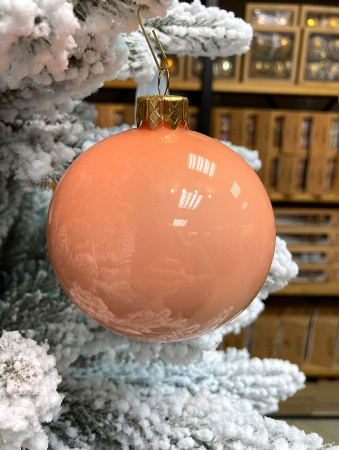 Шар елочный стекл. "Глянцевый" 8 см, [121]