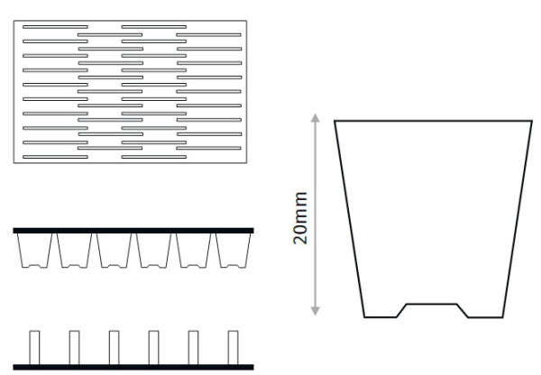 Поддон под кассету для рассады 2см