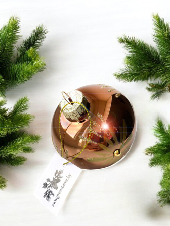 Шар елочный стекл. [0318-1]