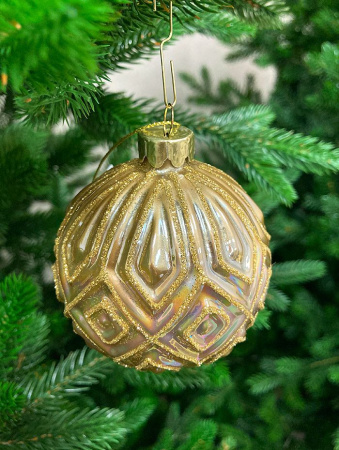 Шар елочный стекл. [5703-3]