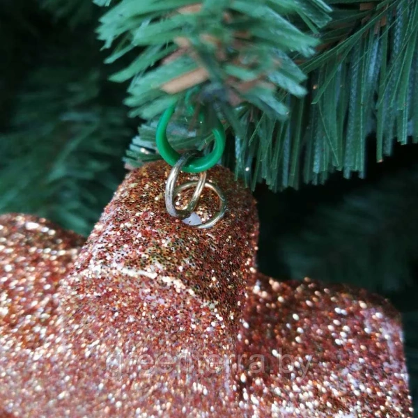 Украшение для больших ёлок "Снежинка" 20см, парча разных цветов