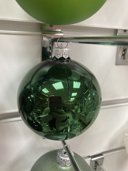 Шар елочный стекл. 8 см, [G-34]