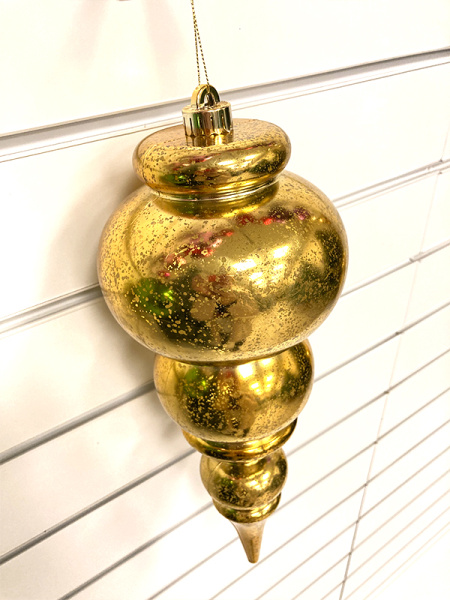 Украшение елочное "Сосулька" 35см золото [HL202509]