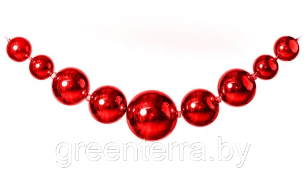 Украшение для больших ёлок "Бусы из шаров" 10, 15, 20см