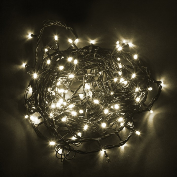 Светодиодная гирлянда Feron CL07 400LED тепл. белый, 40м, c эффектом стробов, IP 44 [32316]