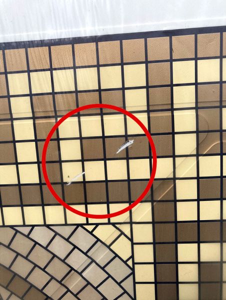 Пластиковый квадратный стол с деколем «Греческий орнамент», цвет белый [40-000]