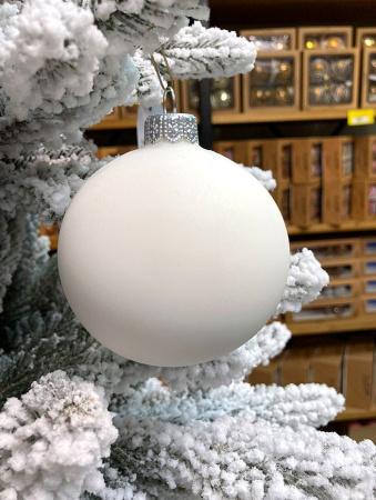 Шар елочный стекл. "Глянцевый" 8 см, [G-97]