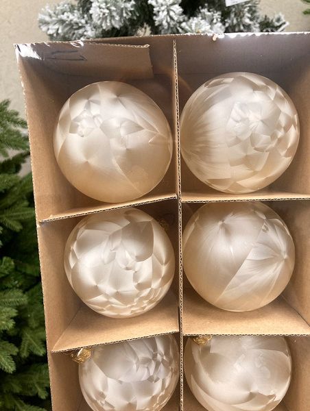 Шар елочный стекл. 8 см, [58]