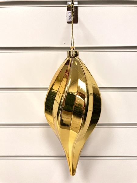 Украшение елочное "Сосулька" 25см золотой [HL202505]