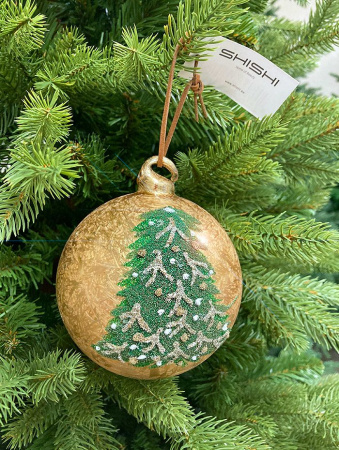 Шар елочный стекл. [63388]