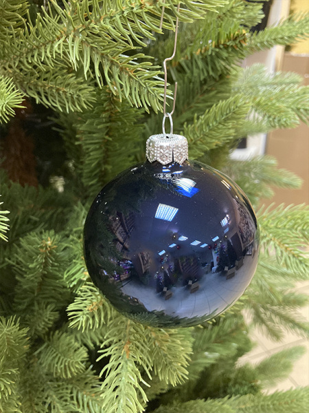 Шар елочный стекл. 8 см, [G-47]