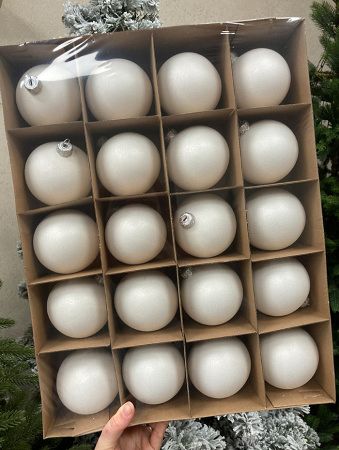 Шар елочный стекл. "Текстурный" 8 см, [112s]