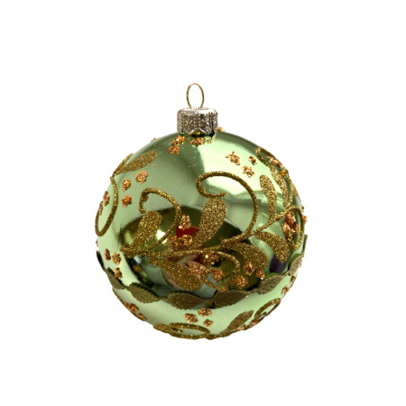 Набор шаров пластик. декор №4 разные цвета, 6см / 8см / 10см Шар пластиковый декорированный