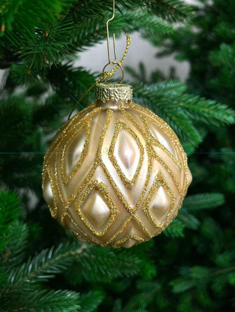 Шар елочный стекл. [0195-38]