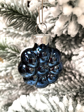 Набор стекл. елочных игрушек "Blue Lagoon" 4-5 см, 12 шт