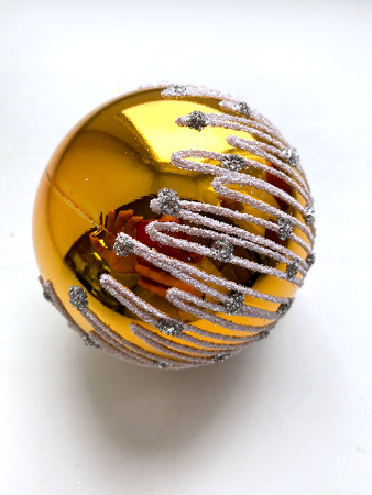 Набор шаров пластик. декор №13 разные цвета, 6см / 8см / 10см Шар пластиковый декорированный