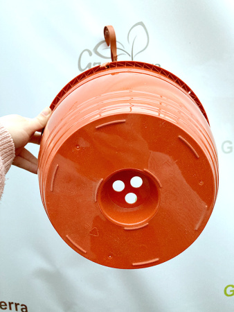 Кашпо подвесное, терракотовое, ø 27см, высота 19см, объём 7л. (Петуния)