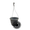 Кашпо Лира подвесное с дренажной вставкой, серый, ø 27см, высота 20.4см, объём 7л. [IK-7]