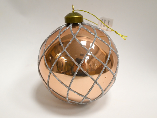 Шар елочный стекл. 10см [0354-3/10]