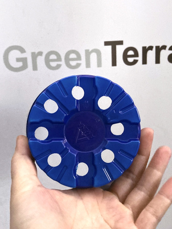 Горшок для рассады круглый формованный 0.75л, ø 12см, высота 9.5см, синий