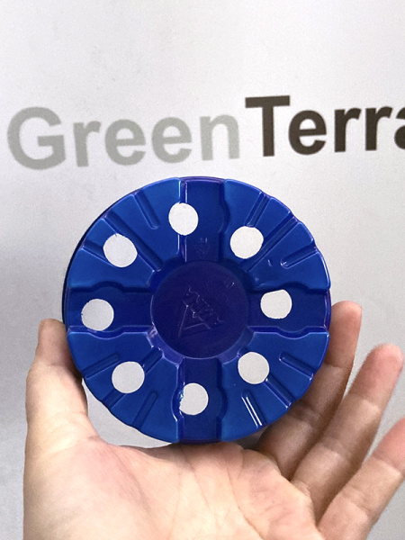 Горшок для рассады круглый формованный 0.75л, ø 12см, высота 9.5см, синий