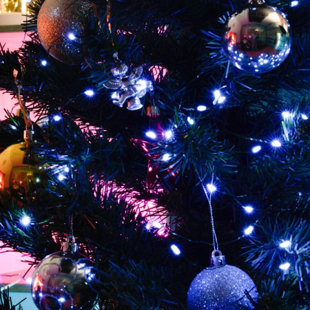 Светодиодная гирлянда Роса Feron CL583 200LED белый, 20м IP20 [51443]