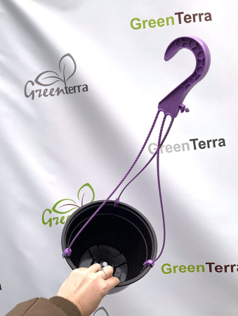 Кашпо подвесное, лаванда, ø 22см, высота 15см, объём 3.5л., формованное